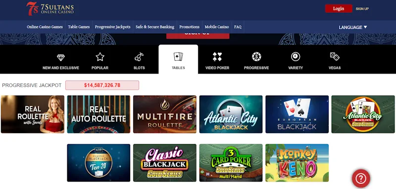 7sultans Casino Live screenshot