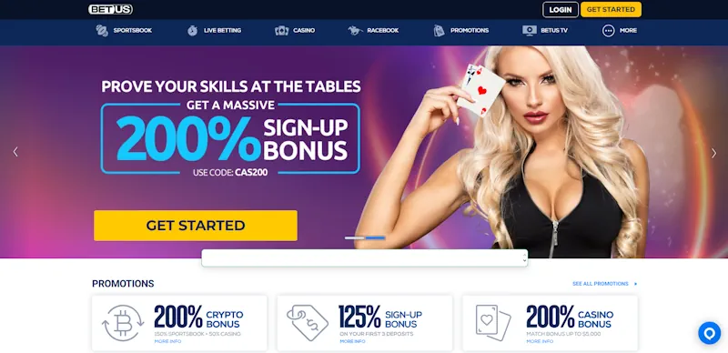 BetUS Casino screenshot