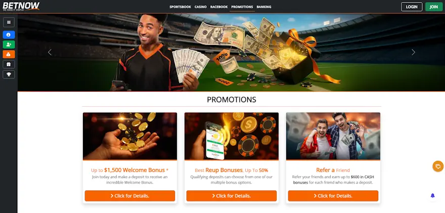 BetNow Casino Best Bonuses in US 2025 – Top Offers, Wagering Rules & Fast Payouts Screenshot