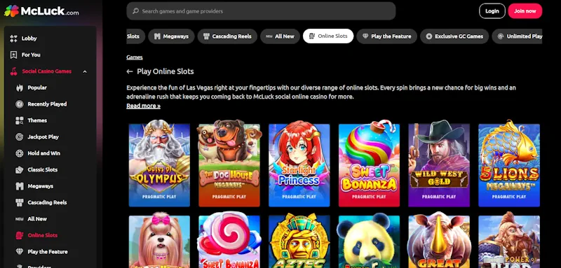 McLuck Casino screenshot
