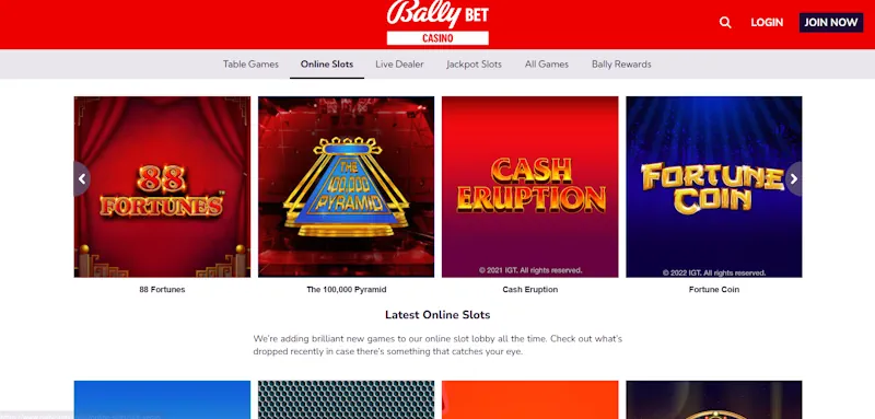 Bally's Dover Online Casino screenshot