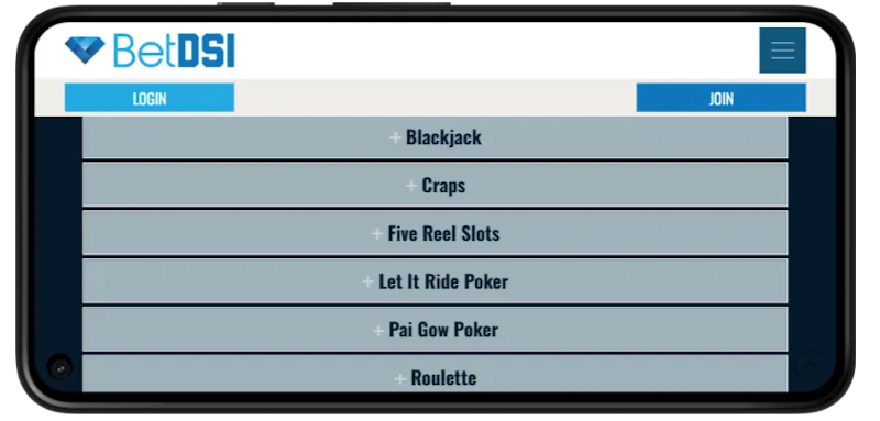 BetDSI Casino Mobile Play screenshot