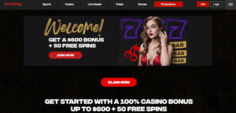 Bodog Casino Welcome Bonus screenshot