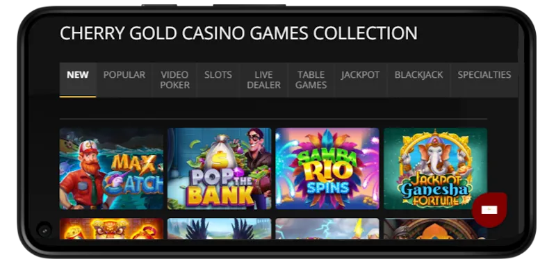 Cherry Gold Casino Mobile Play screenshot