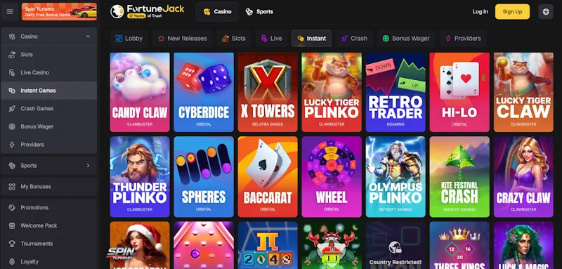 FortuneJack Casino Table screenshot