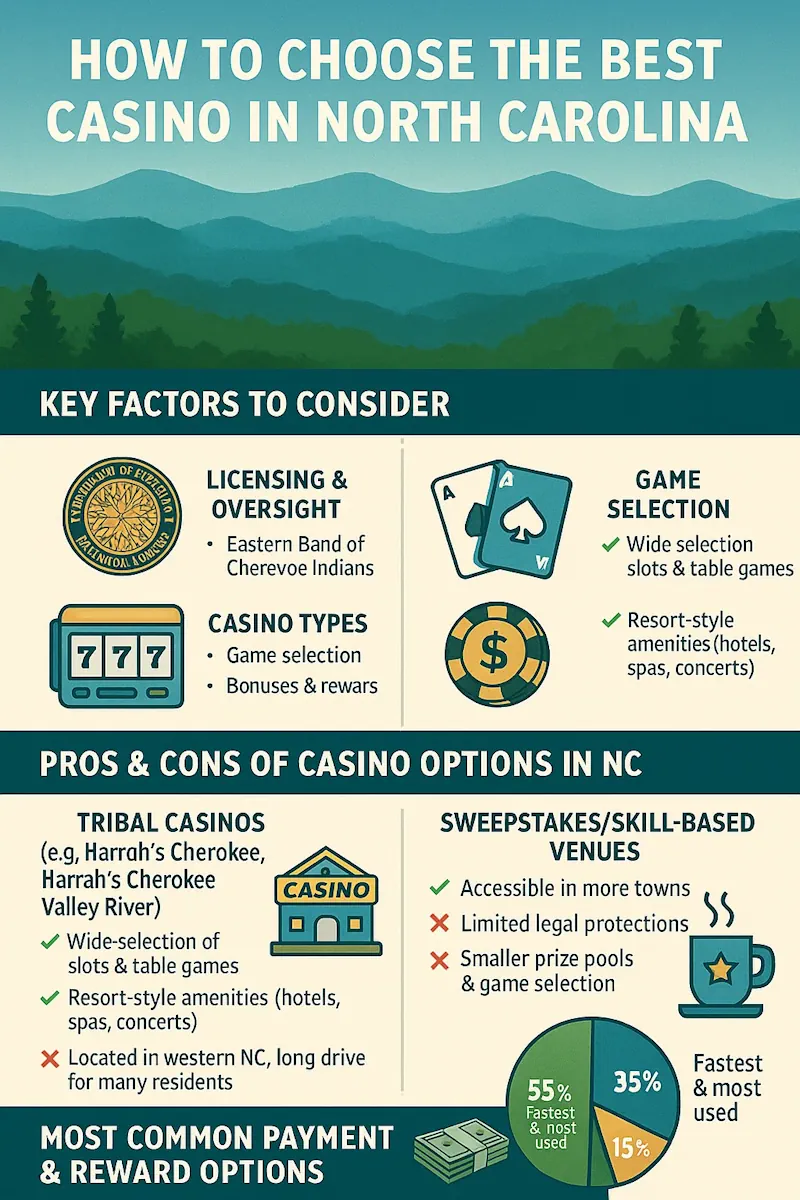 How to Choose the Best Casino in North Carolina infographic