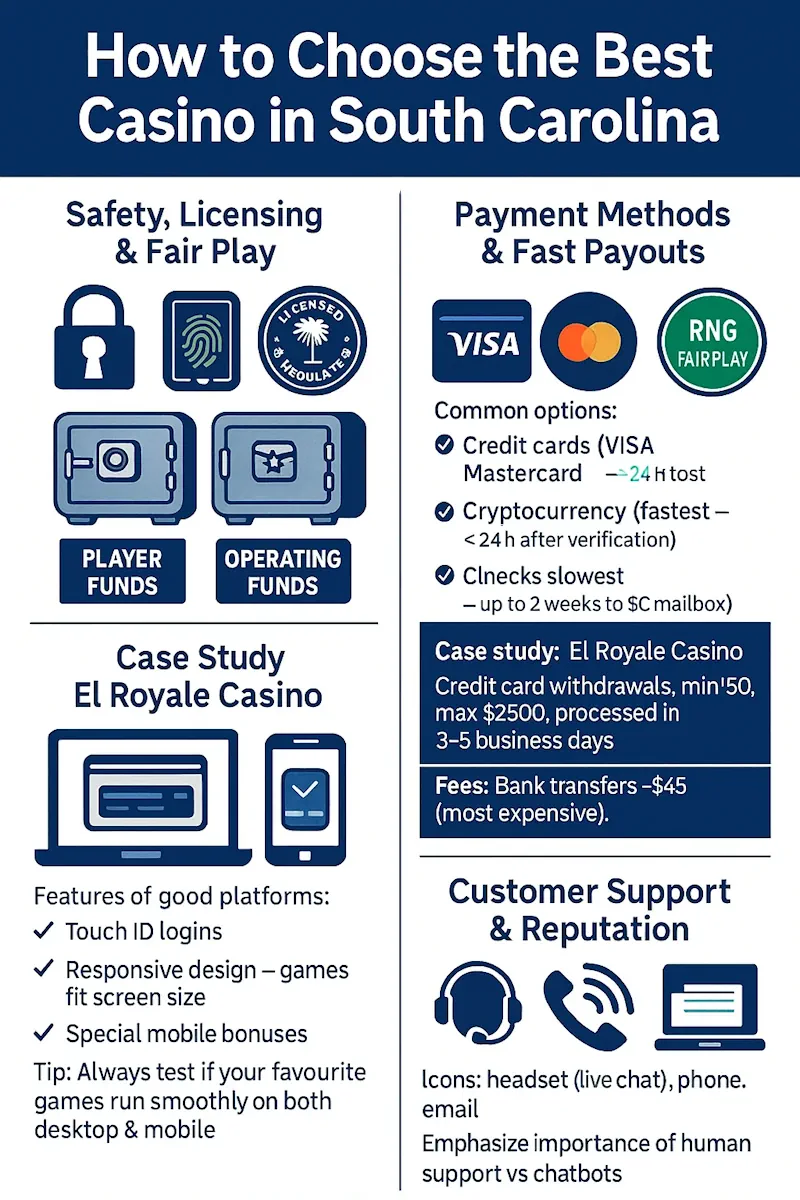 how to Choose the Best Casino in South Carolina infographic