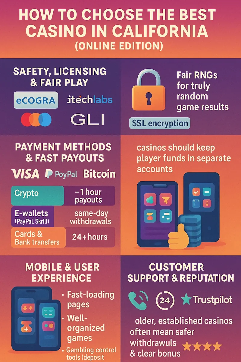 how to choose california infographic