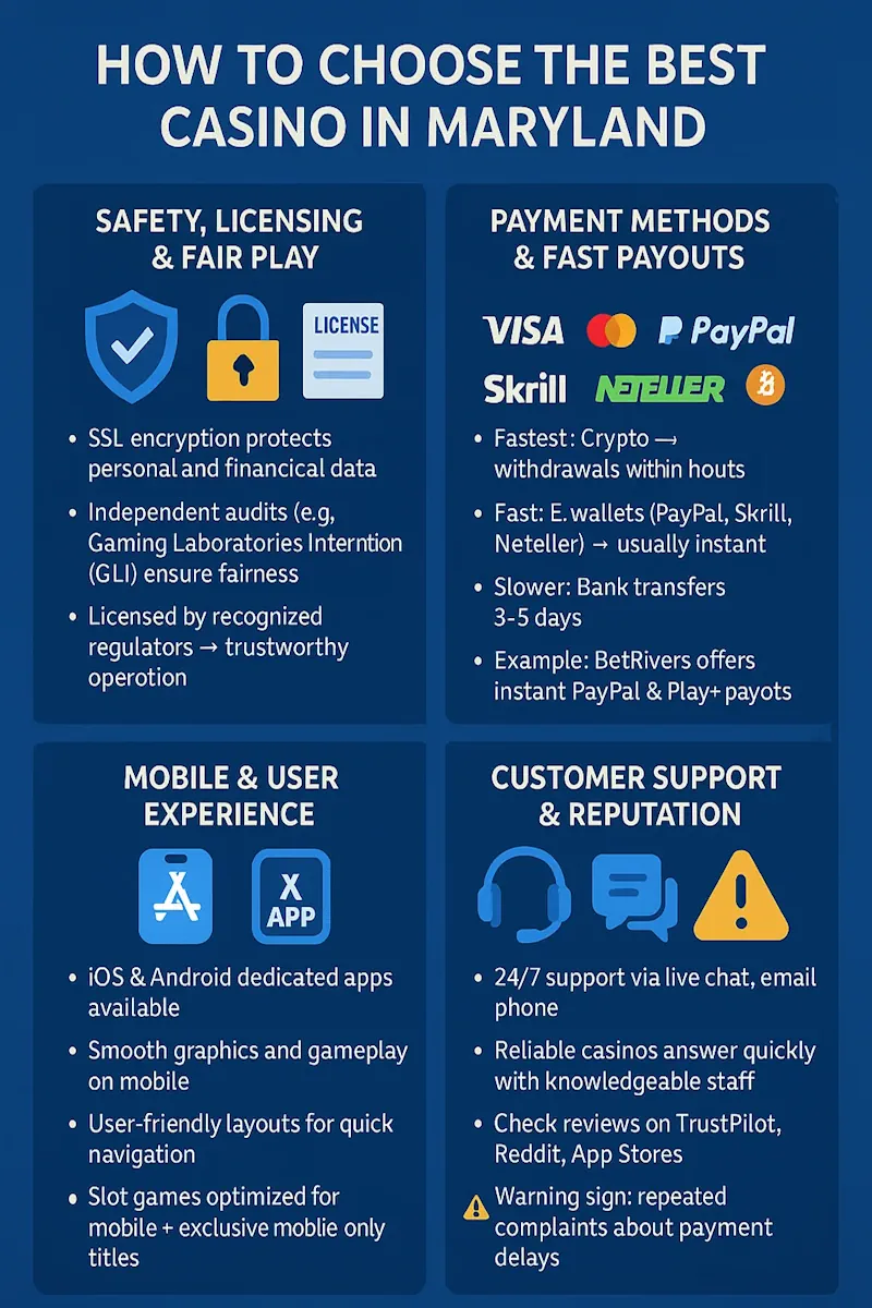 how to choose maryland infographic