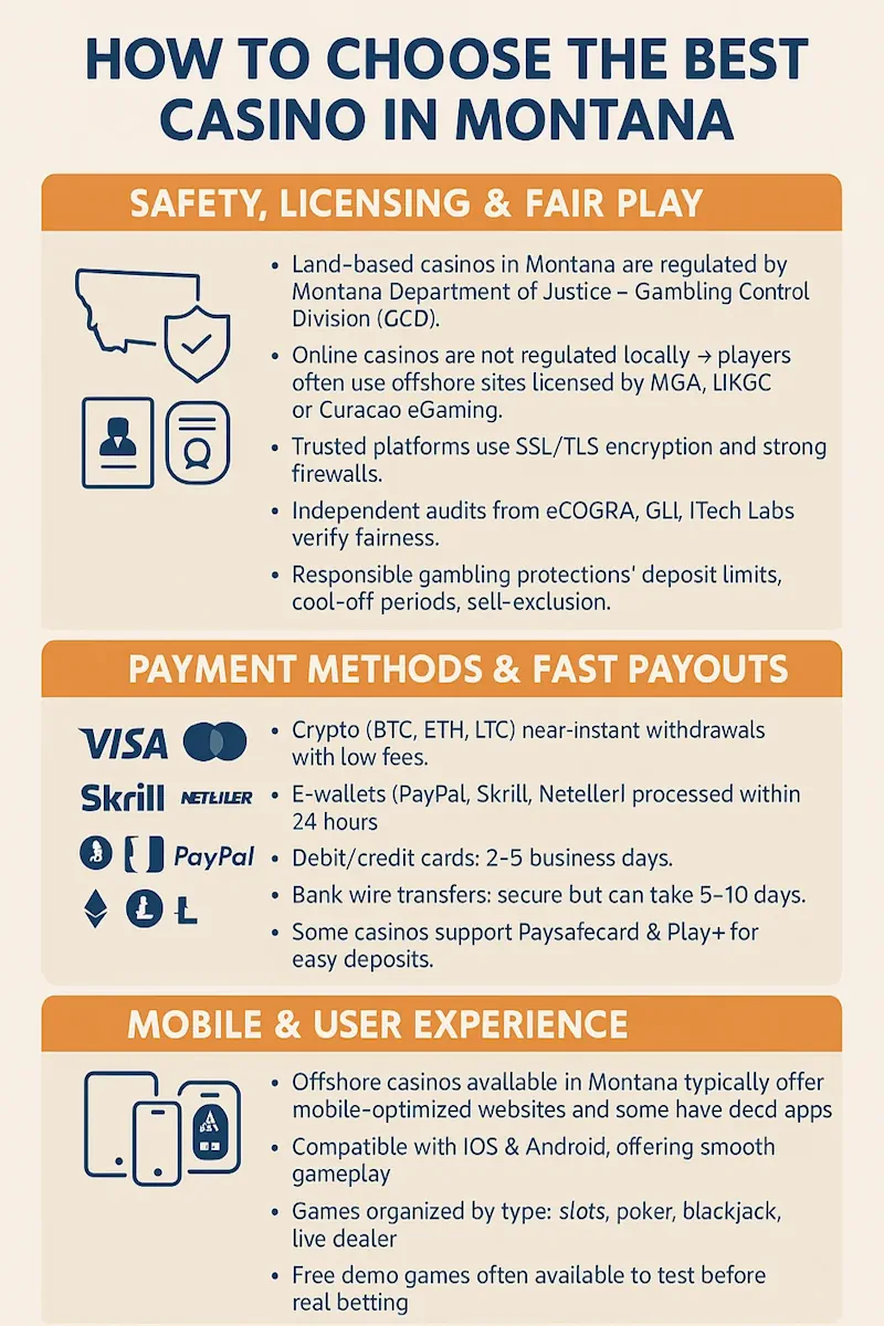 How to Choose the Best Casino in Montana infographic