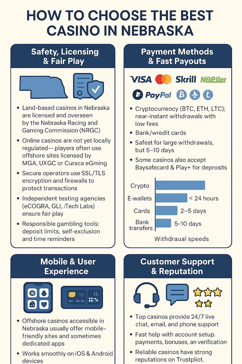 How to Choose the Best Casino in Nebraska infographic