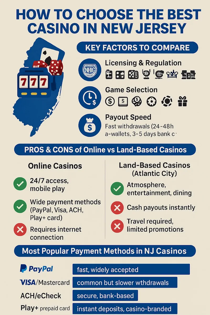 How to Choose the Best Casino in New Jersey infographic
