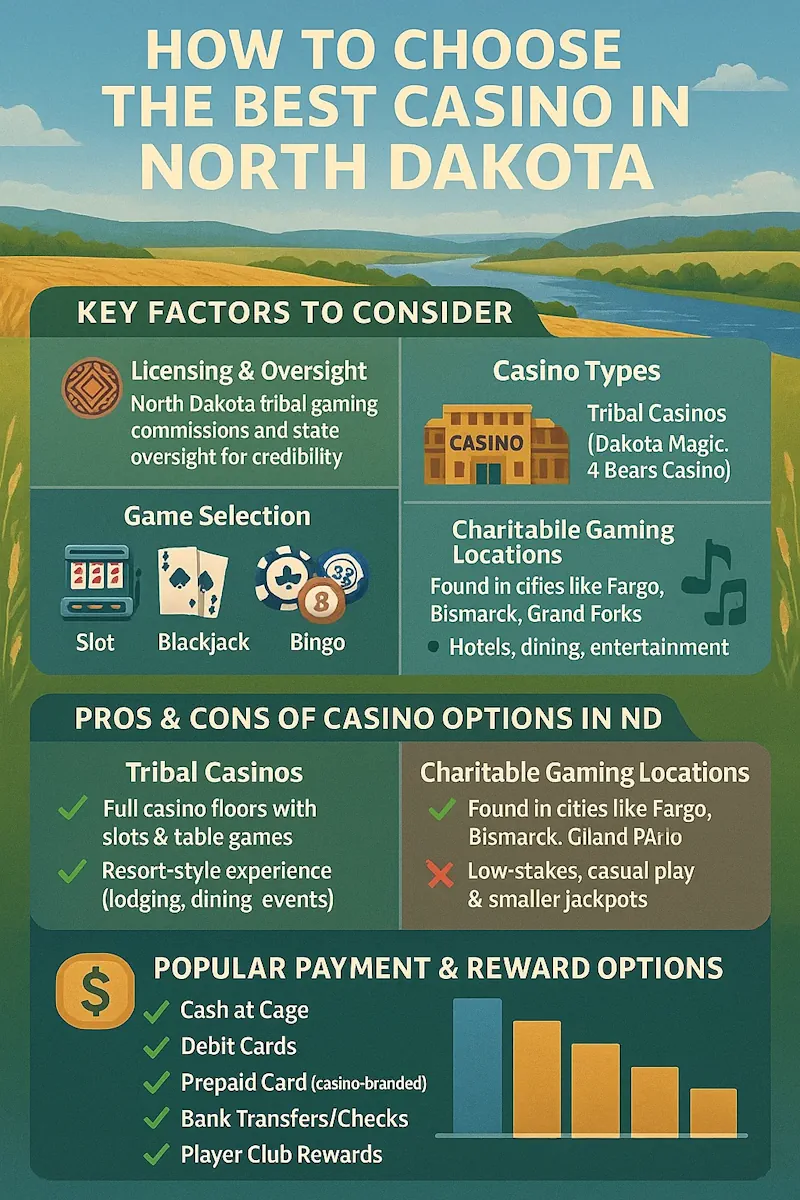 How to Choose the Best Casino in North Dakota infographic