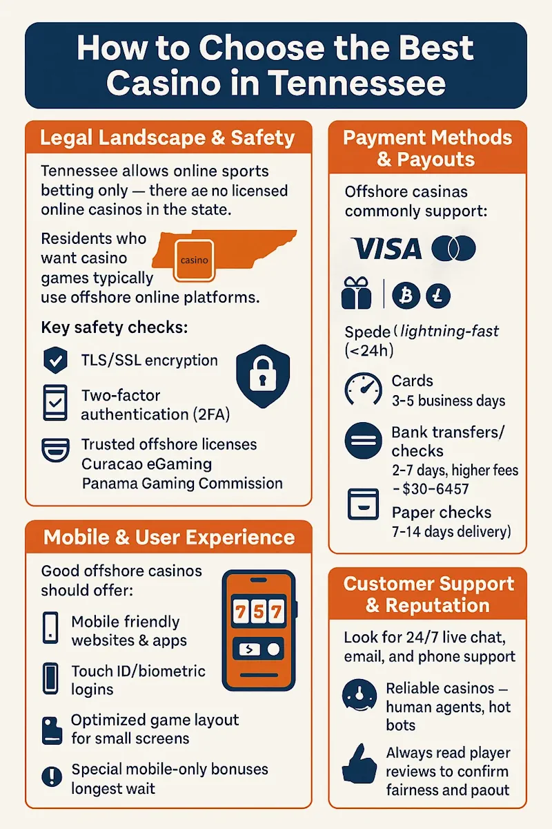 How to Choose the Best Casino in Tennessee infographic