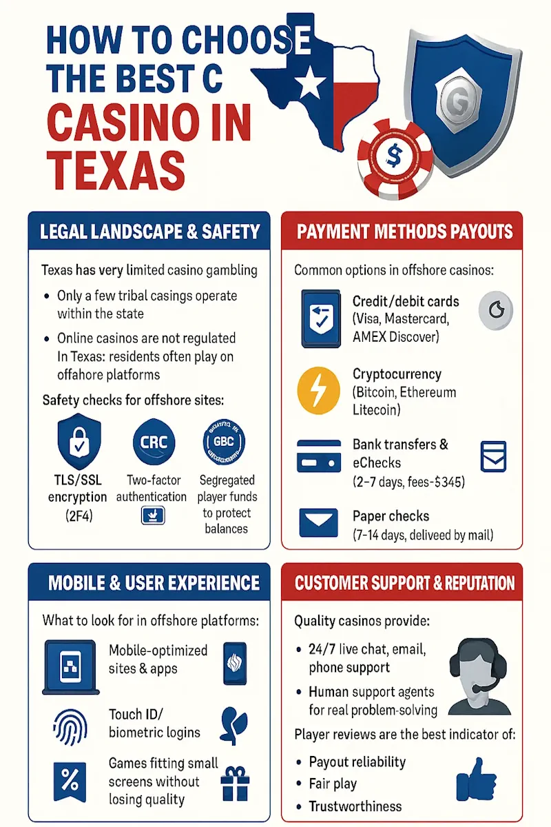How to Choose the Best Casino in Texas infographic