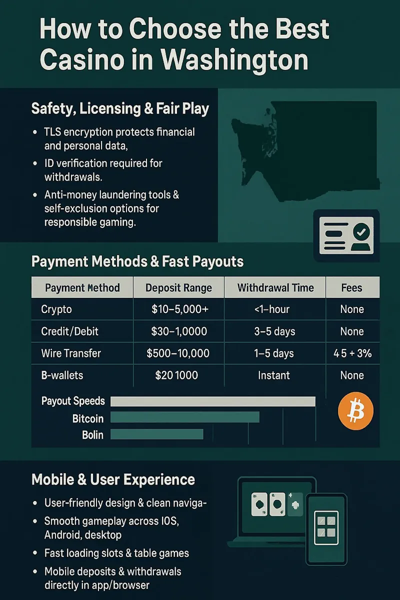How to Choose the Best Casino in Washington infographic