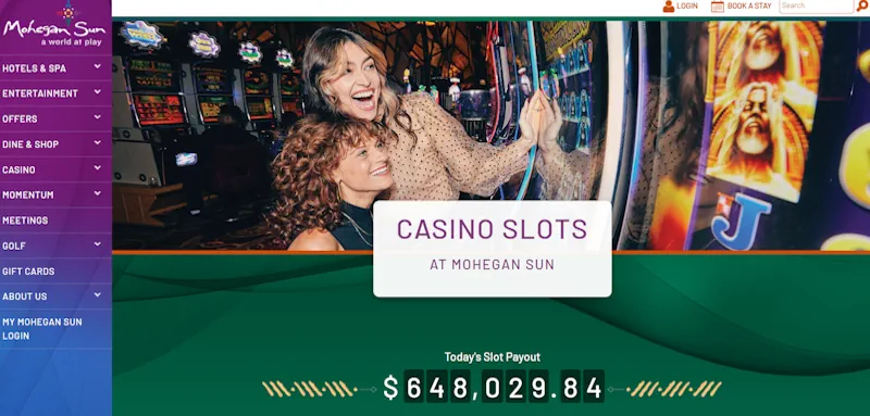 Mohegan Sun Casino screenshot