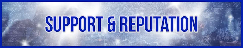 Support and Reputation banner