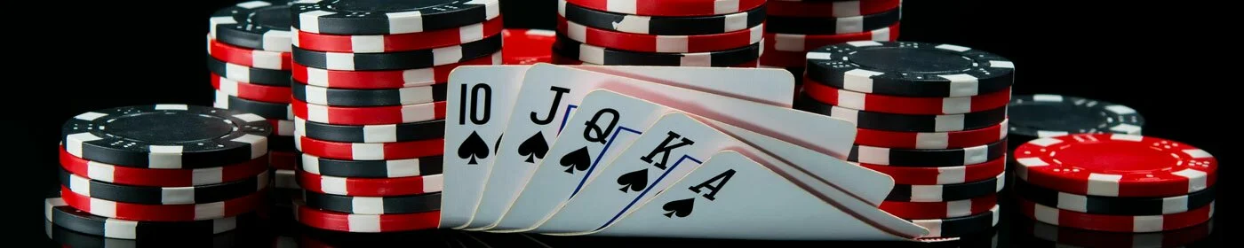 Poker Cards and Chips Banner