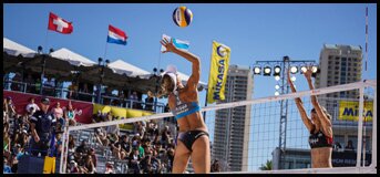 Womens Beach Volleyball Game