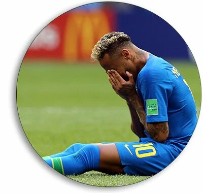 Neymar da Silva Santos Jr. Crying on Soccer Field