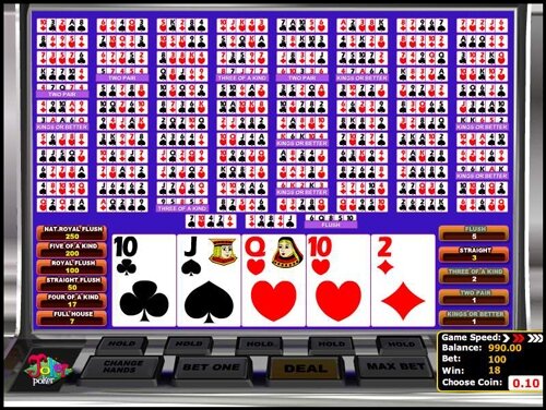 100 Play Video Poker