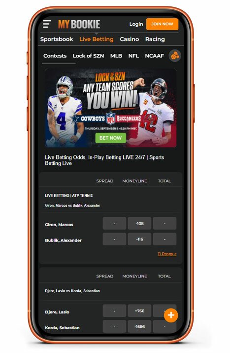 MyBookie Sportsbook on iPhone